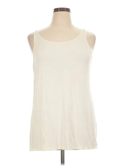 Pre-owned Jjill Tank Top Ivory Halter Neckline Tops
