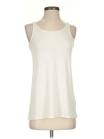 Jjill Tank Top Ivory Halter Neckline Tops In White