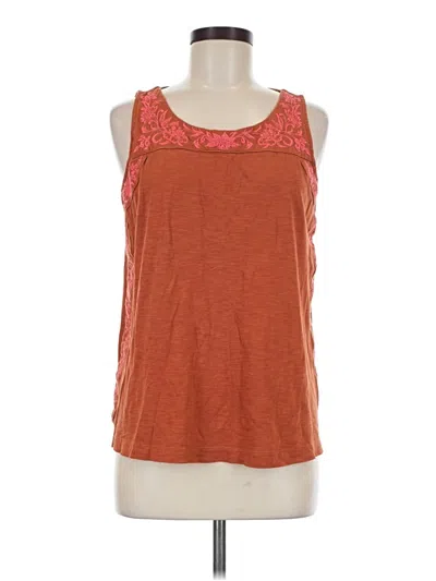 Pre-owned Jjill Tank Top Orange Square Neckline Tops