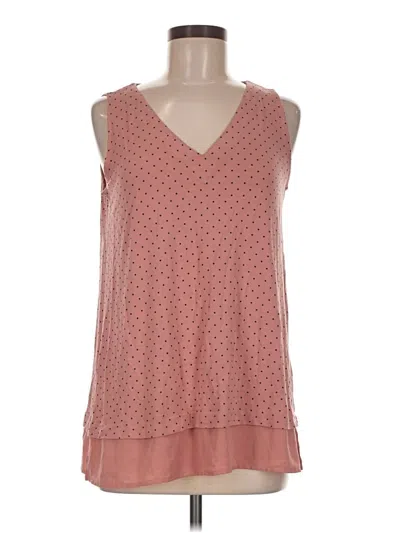 Pre-owned Jjill Tank Top Pink V-neck Tops