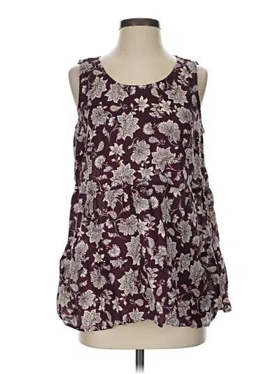 Pre-owned Jjill Tank Top Purple Halter Neckline Tops