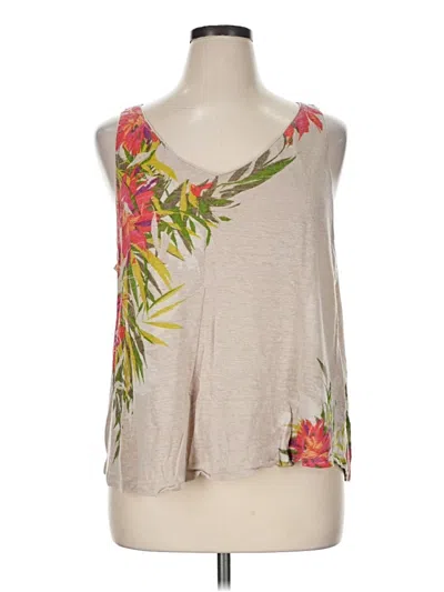 Pre-owned Jjill Tank Top Tan Halter Neckline Tops