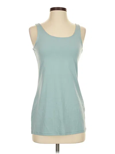 Pre-owned Jjill Tank Top Teal Halter Neckline Tops