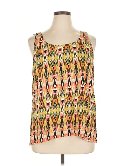 Pre-owned Jjill Tank Top Yellow Halter Neckline Tops