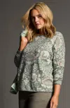 Jjill J.jill Tapestry Jacquard Sweater In Dark Prickly Pear Heather Multi