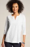 Shop Jjill J.jill Terry-slub Tunic In White