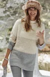 Jjill J.jill Textured Color-block Sweater In Cream Multi