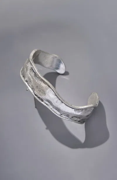 Jjill Textured Silvertone Bangle