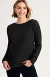 Jjill J.jill Textured-stitch Pullover Sweater In Black