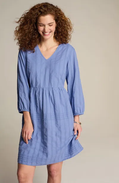 Jjill Textured V-neck A-line Dress In Viola
