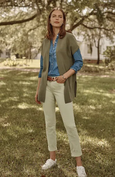 Jjill J.jill The Boyfriend Jeans In Light White Jade