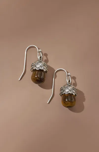 Jjill J.jill Tiger's-eye Acorn Earrings In Neutral