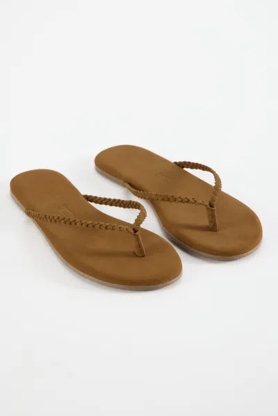 Jjill Tkees Lily Braid Sandals In Brown