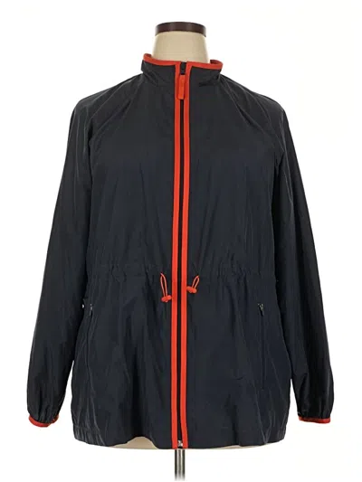 Pre-owned Jjill Track Jacket In Black