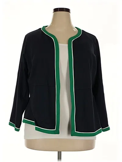 Pre-owned Jjill Track Jacket In Green