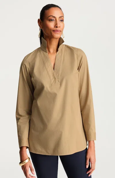 Jjill Trapunto-stitched Tunic In Brown