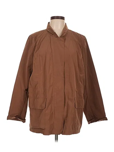 Pre-owned Jjill Trenchcoat In Brown