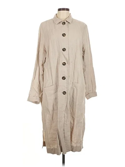 Pre-owned Jjill Trenchcoat In Brown