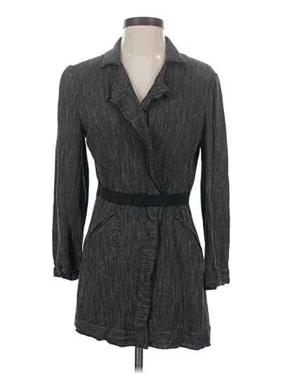 Pre-owned Jjill Trenchcoat In Gray
