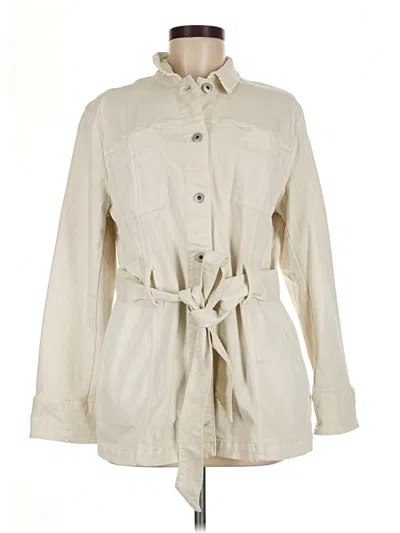 Pre-owned Jjill Trenchcoat In Ivory