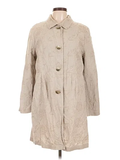 Pre-owned Jjill Trenchcoat In Tan