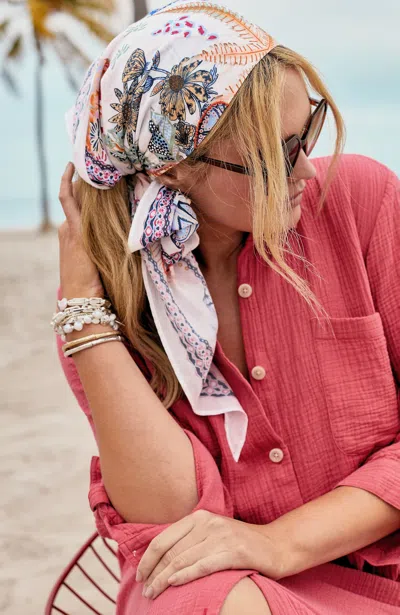 Jjill J.jill Tropics Embroidered Diamond Scarf
