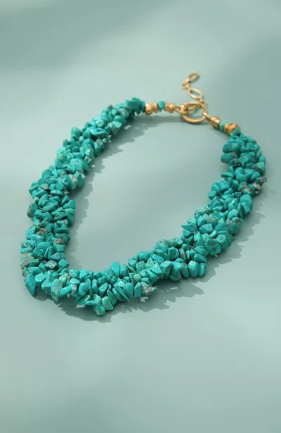 Jjill Turquoise Statement Necklace In Green