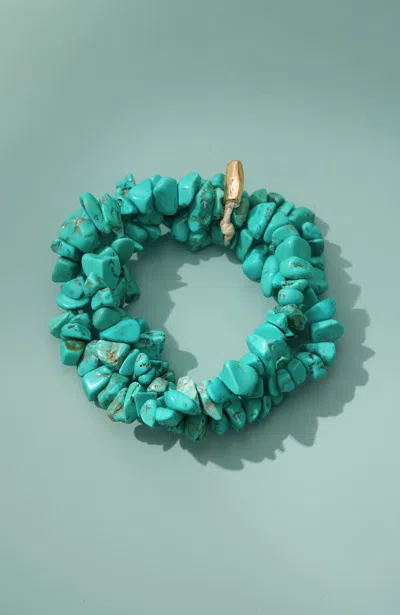 Jjill Turquoise Stretch Bracelet In Green