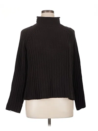 Pre-owned Jjill Turtleneck Sweater In Black