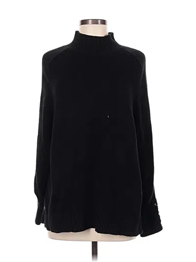 Pre-owned Jjill Turtleneck Sweater In Black