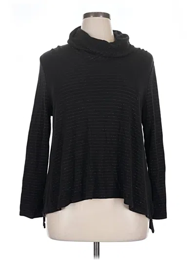Pre-owned Jjill Turtleneck Sweater In Black