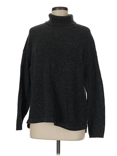 Pre-owned Jjill Turtleneck Sweater In Black
