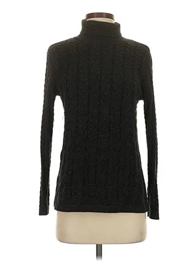 Pre-owned Jjill Turtleneck Sweater In Black