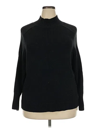 Pre-owned Jjill Turtleneck Sweater In Black