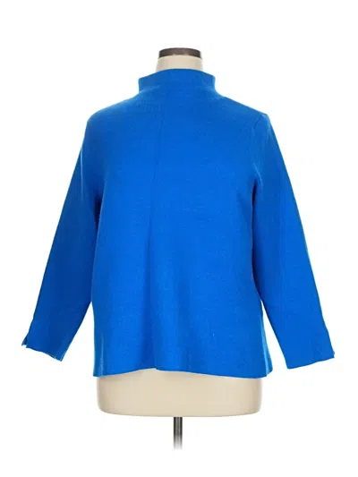 Pre-owned Jjill Turtleneck Sweater In Blue