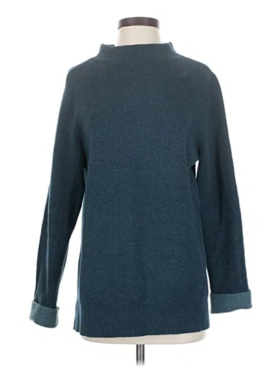 Pre-owned Jjill Turtleneck Sweater In Blue