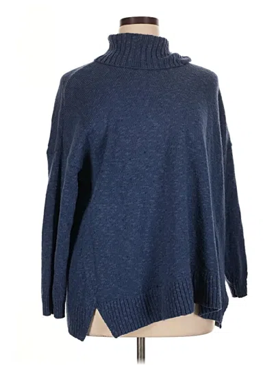 Pre-owned Jjill Turtleneck Sweater In Blue