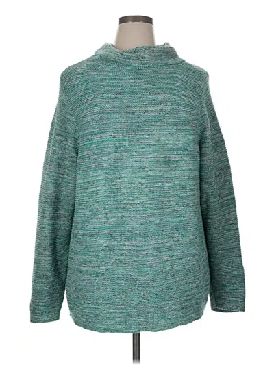 Pre-owned Jjill Turtleneck Sweater In Blue
