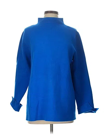 Pre-owned Jjill Turtleneck Sweater In Blue
