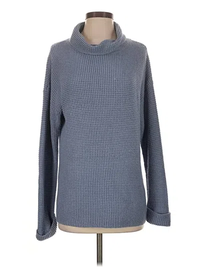 Pre-owned Jjill Turtleneck Sweater In Blue