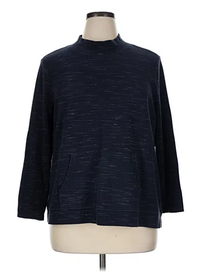 Pre-owned Jjill Turtleneck Sweater In Blue