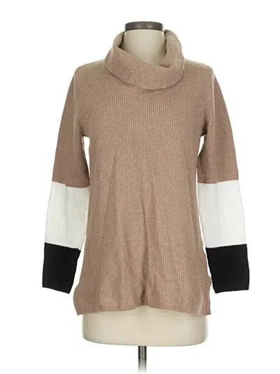 Pre-owned Jjill Turtleneck Sweater In Brown