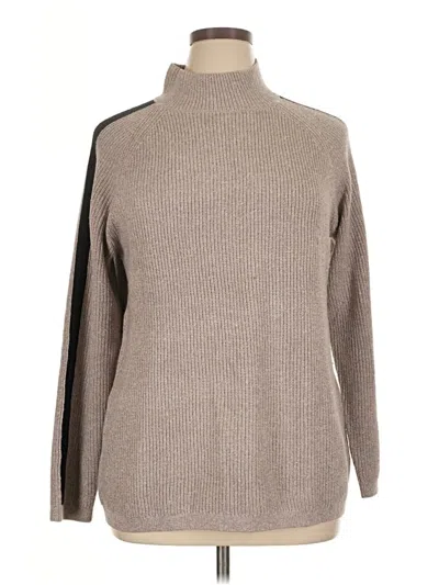 Pre-owned Jjill Turtleneck Sweater In Brown
