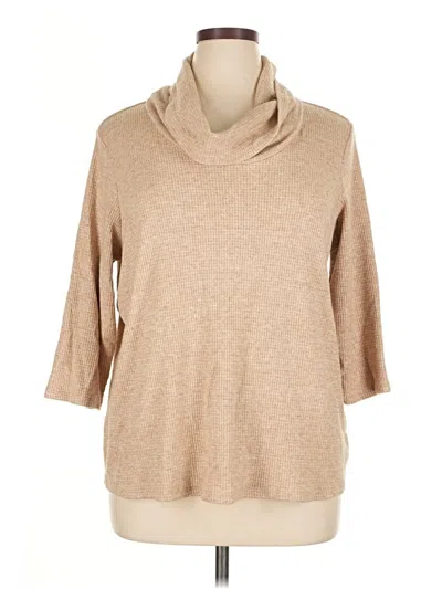 Pre-owned Jjill Turtleneck Sweater In Brown