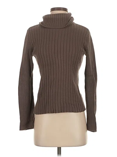 Pre-owned Jjill Turtleneck Sweater In Brown