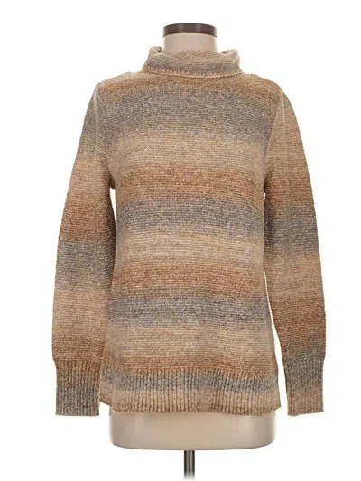 Pre-owned Jjill Turtleneck Sweater In Brown