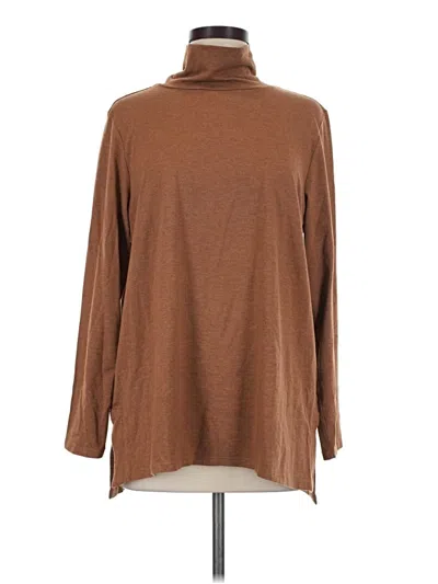Pre-owned Jjill Turtleneck Sweater In Brown