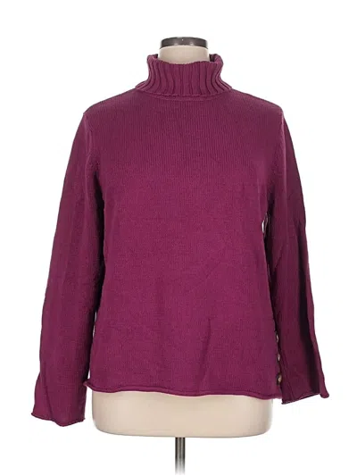 Pre-owned Jjill Turtleneck Sweater In Burgundy