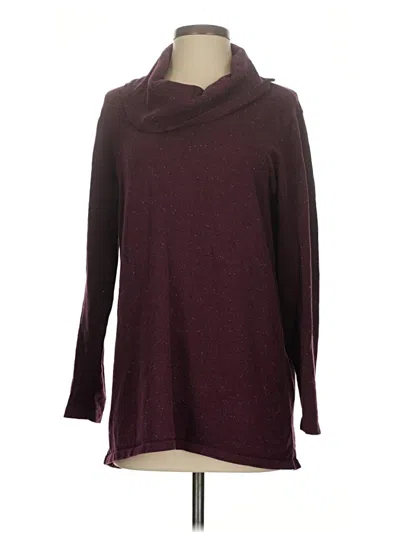 Pre-owned Jjill Turtleneck Sweater In Burgundy