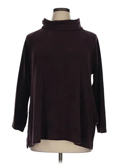 Pre-owned Jjill Turtleneck Sweater In Burgundy
